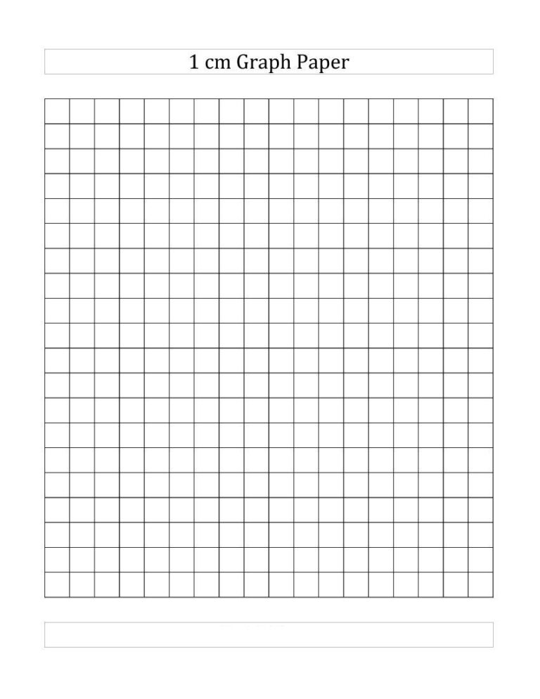 Different Sizes of Graph Paper - CM, MM, Inches