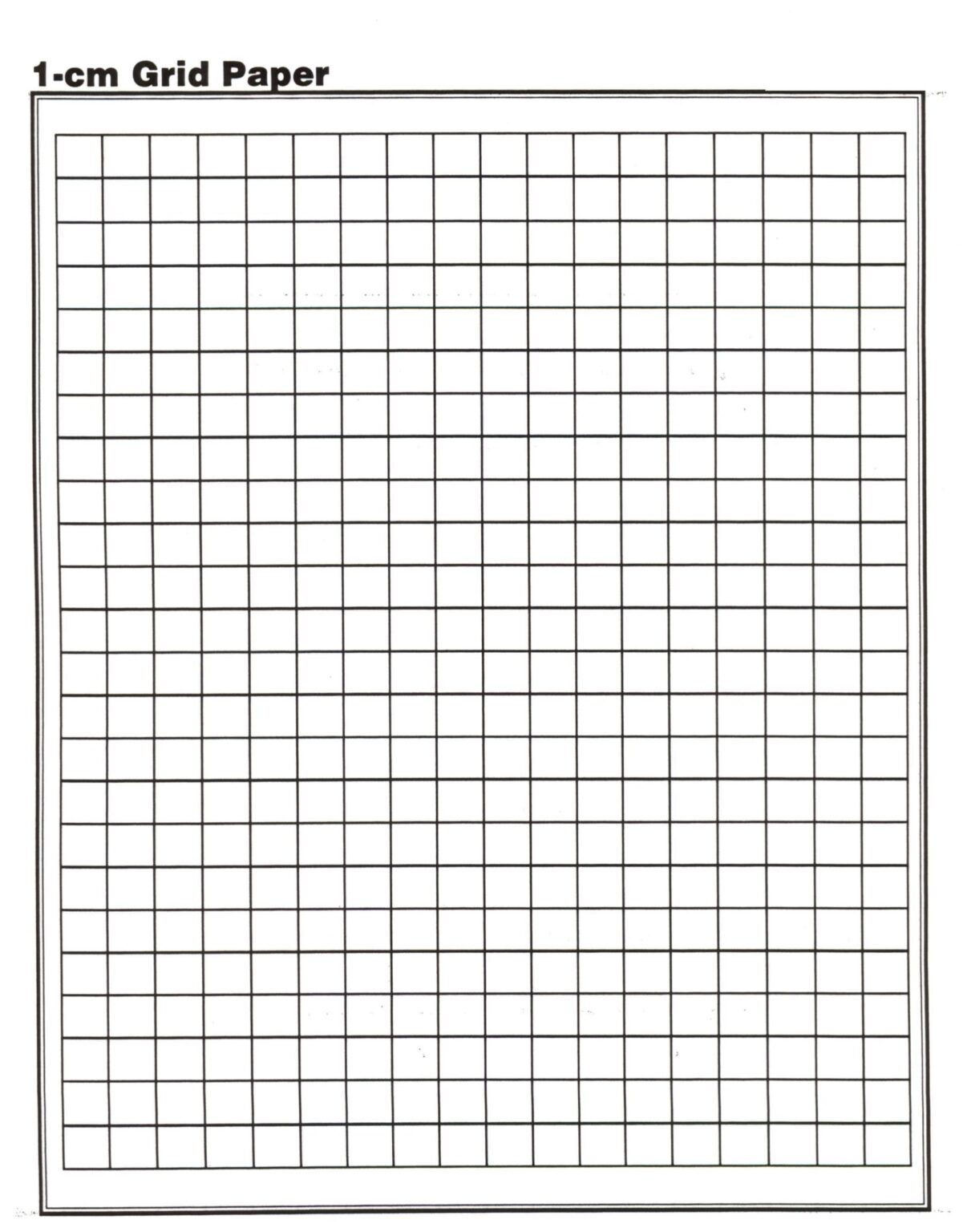 1 CM Graph Paper Printable 1 Centimeter Graph Paper