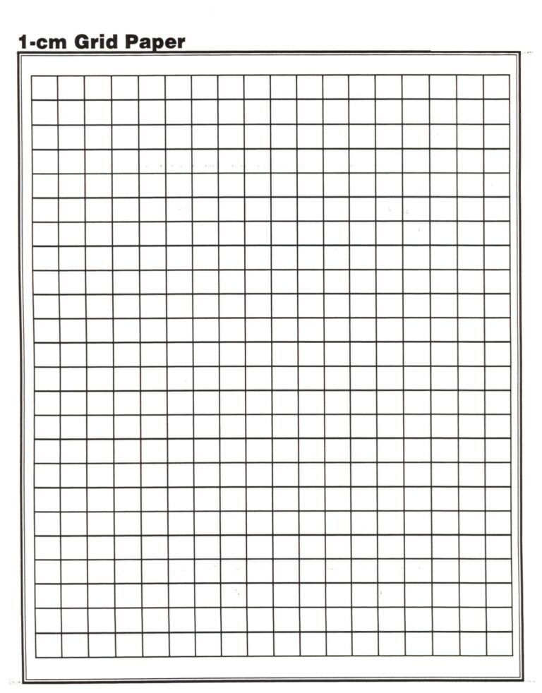 1 Cm Graph Paper Printable 1 Centimeter Graph Paper 8313